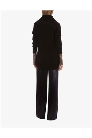 Cardigan in lana merino e cashmere nero ALBERTA FERRETTI | A090366010555
